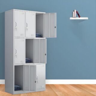 9 Locker Steel Office Cabinet