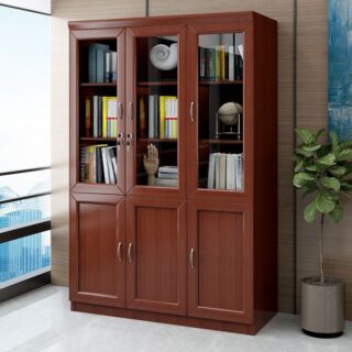 3-Door Wooden Filing Cabinet