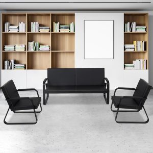 5-seater office leather sofa