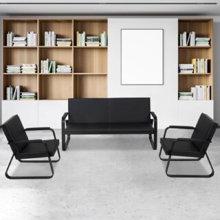 5-seater office leather sofa