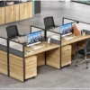 4-Way Brown Office Workstation
