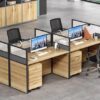 4-Way Brown Office Workstation
